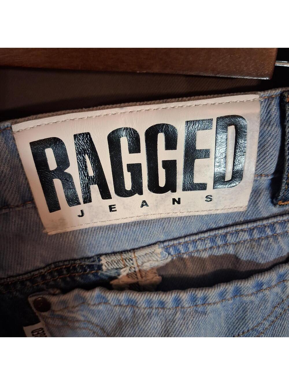 Ragged Jeans Patchwork Distressed Denim Pants Size 28 - Picture 2 of 3